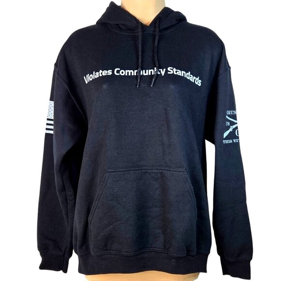 Grunt Style Other - Grunt Style Black Hoodie Violates Community Standards GS Logo Medium